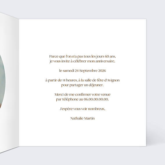Invitation Anniversaire Adulte Couronne Printanière