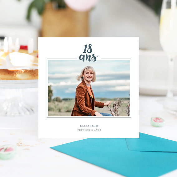 Invitation anniversaire Cadre Élégant Après 4