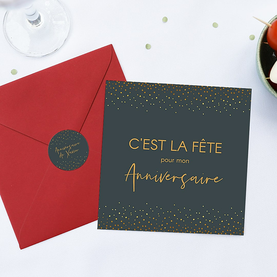 Invitation anniversaire Élégance Après 4
