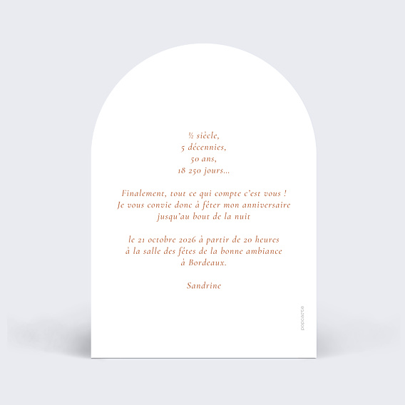 Invitation Anniversaire Adulte Bouquet Parfumé