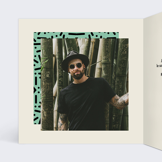 Invitation anniversaire Ghetto Blaster Intérieur Gauche