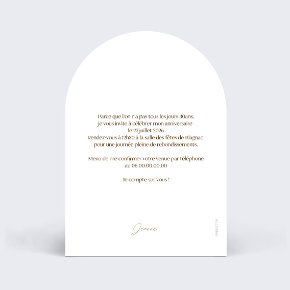 Invitation Anniversaire Adulte Flower of fall avec photo