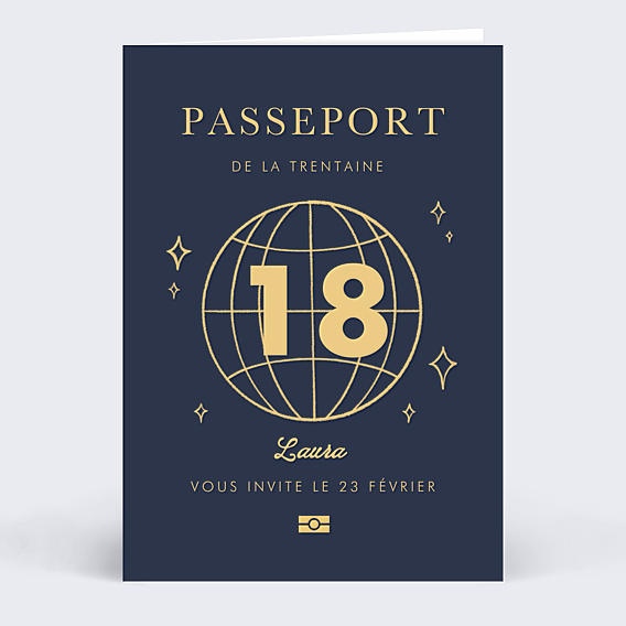 Invitation Anniversaire Adulte Passeport