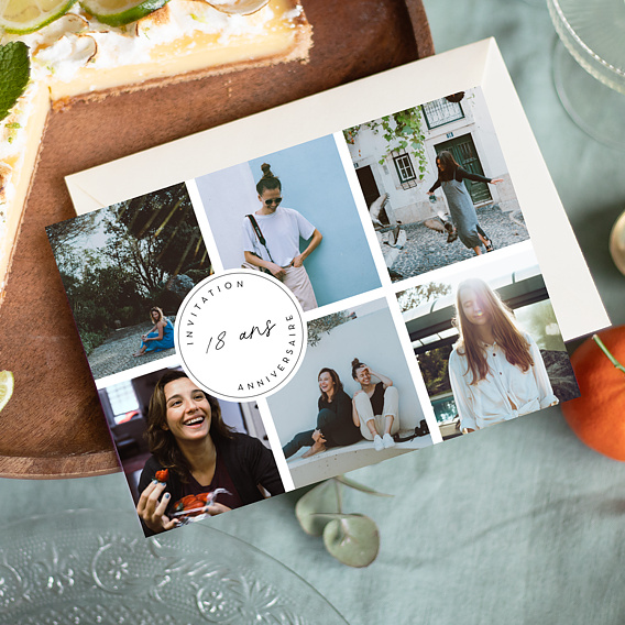 Invitation anniversaire Pastille Après 1