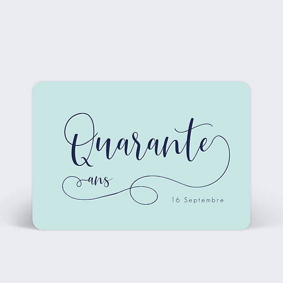 Invitation Anniversaire Adulte Milestone Quarante