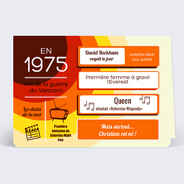 Invitation Anniversaire Adulte Années 70