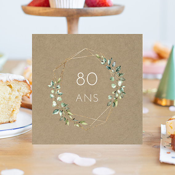 Invitation Anniversaire Adulte Eucalyptus Elégant