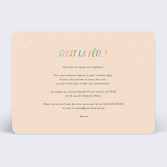 Invitation Anniversaire Adulte Nouvelle Décennie