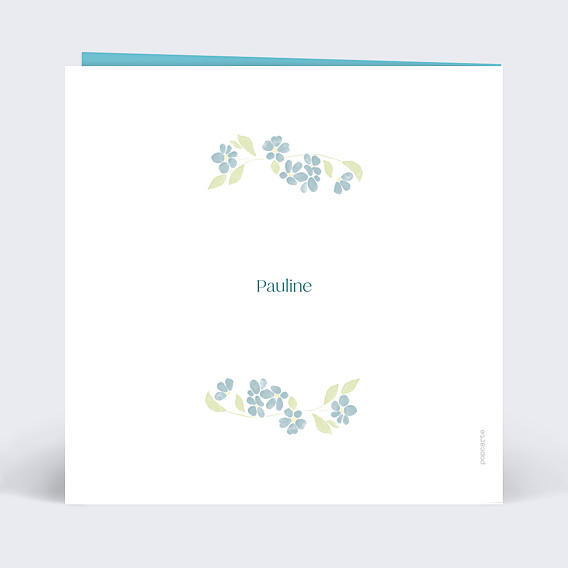 Invitation Anniversaire Adulte Petites fleurs bleues