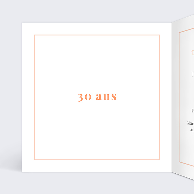 Invitation Anniversaire Joli Filet Intérieur Gauche
