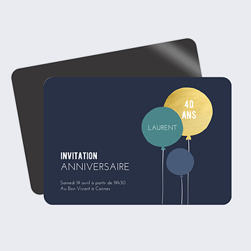 Invitation Anniversaire Adulte Balloons