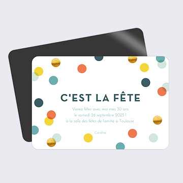 Invitation Anniversaire Adulte Confettis Chic