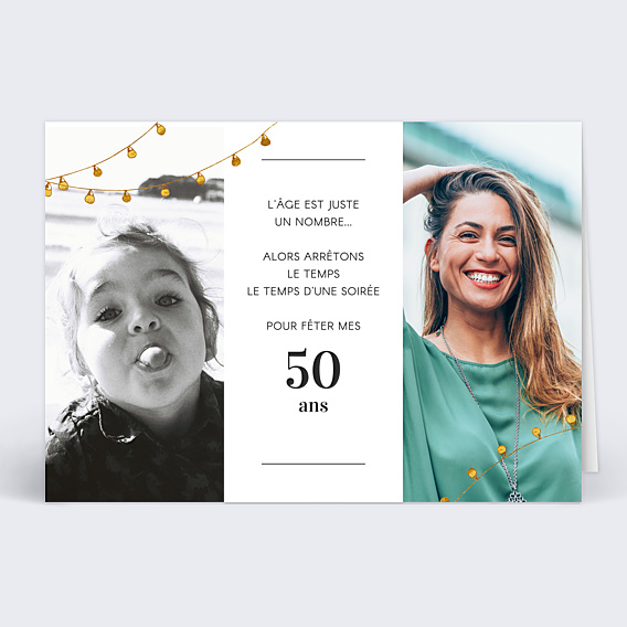 Invitation Anniversaire Adulte Elégance Graphique