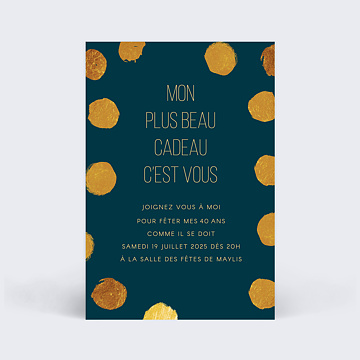 Invitation Anniversaire Adulte Adulte Graphique chic