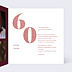 Invitation anniversaire 60 ans Pailletés Intérieur Droit