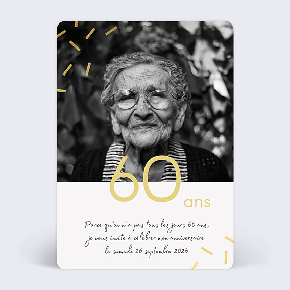Invitation Anniversaire Adulte 90 ans Chic