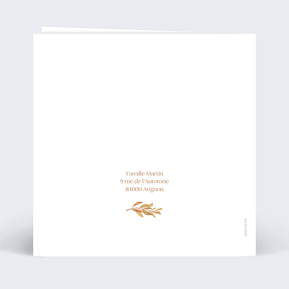 Invitation anniversaire Couronne Printanière Verso