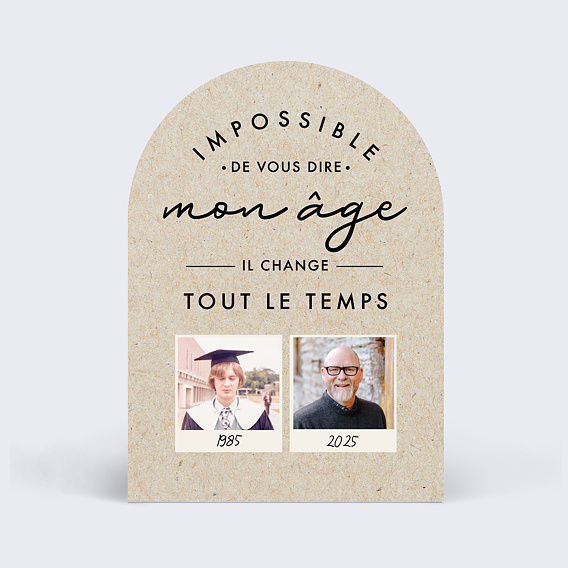 Invitation anniversaire Autodérision Age