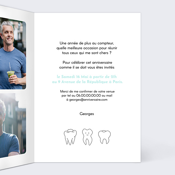 Invitation Anniversaire Adulte Toutes Ses Dents