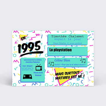 Invitation Anniversaire Adulte Années 90