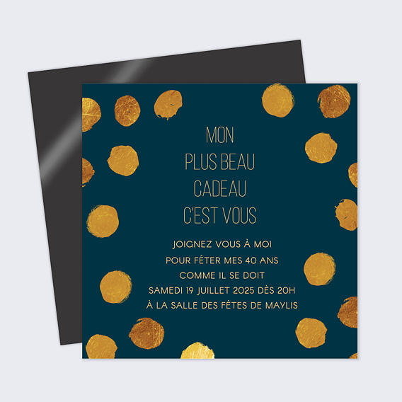 Invitation anniversaire Adulte Graphique Chic