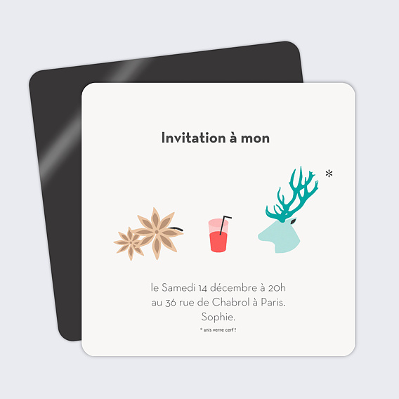 Invitation anniversaire Rebus