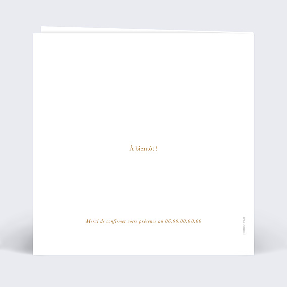 Invitation Anniversaire Adulte Photo Souvenir Ocre 40