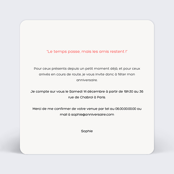 Invitation Anniversaire Adulte Rebus