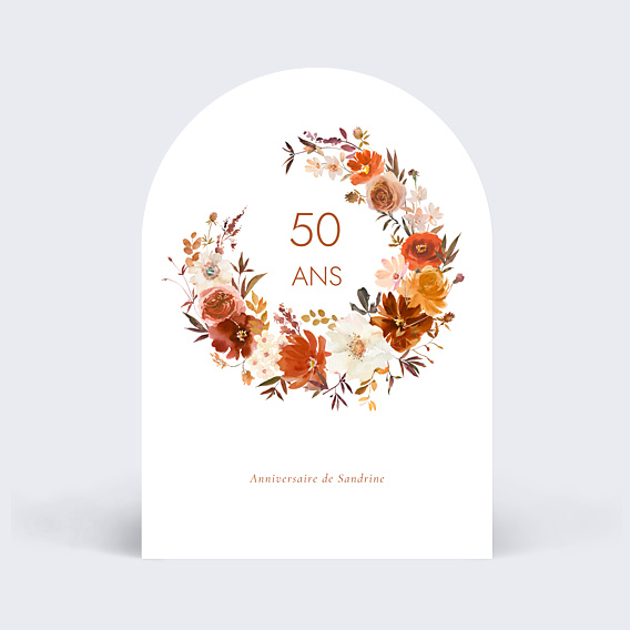 Invitation Anniversaire Adulte Bouquet Parfumé