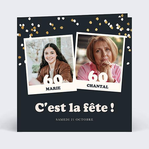 Invitation anniversaire Double milestones