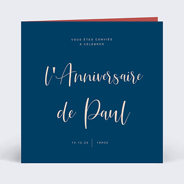 Invitation Anniversaire Virtuelle Velours