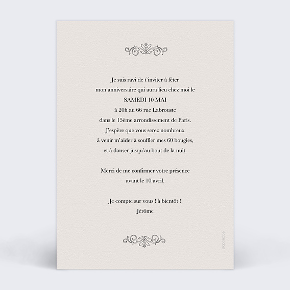 Invitation Anniversaire Adulte La revue