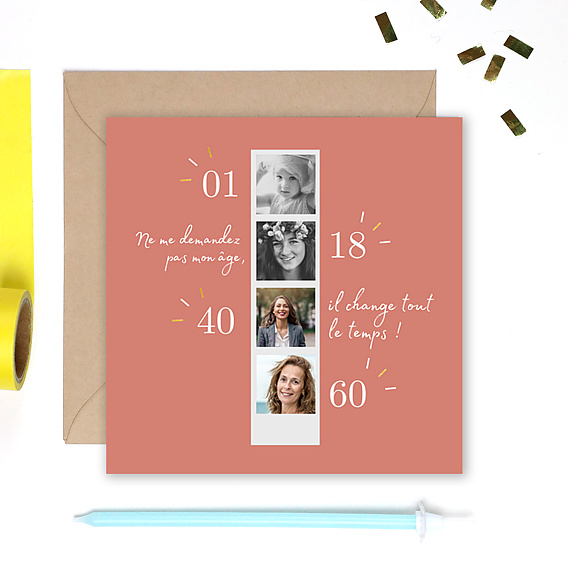 Invitation anniversaire Graphique Après 1