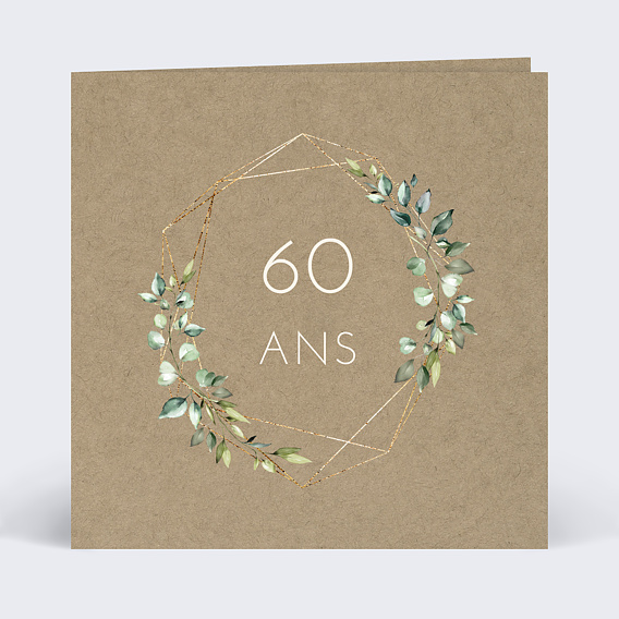 Invitation anniversaire Eucalyptus Elégant