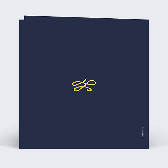 Invitation anniversaire Bulles Ocre Verso