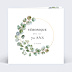 Invitation Anniversaire Adulte Couronne Eucalyptus Graines à planter