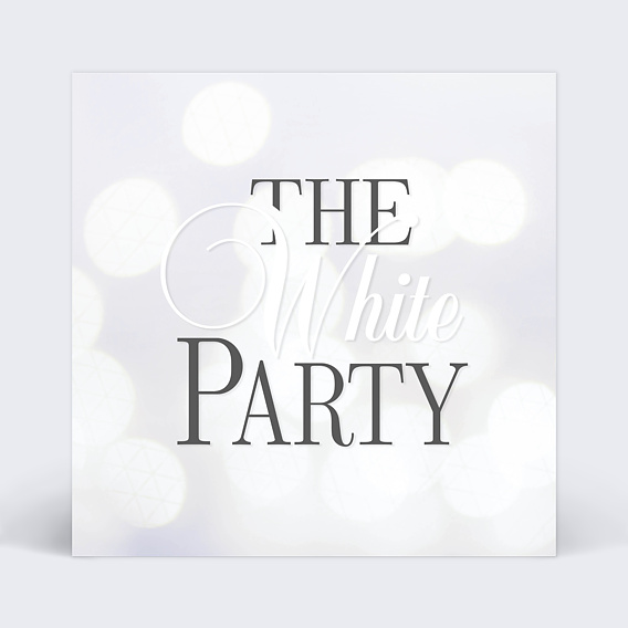 Invitation anniversaire Soirée Blanche