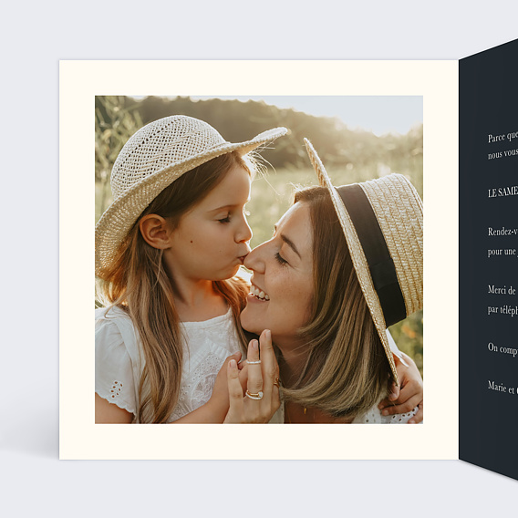 Invitation anniversaire Double milestones Intérieur Gauche