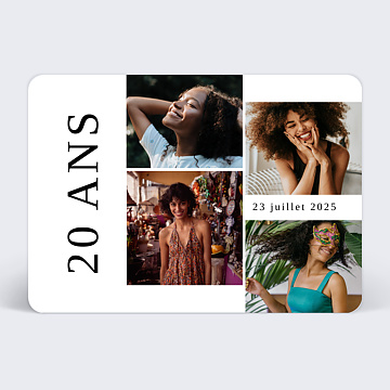Invitation Anniversaire Adulte Vertical