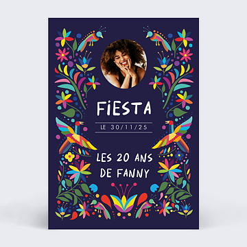 Invitation Anniversaire Adulte Viva Mexico