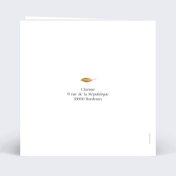 Invitation anniversaire Couronne chic Verso