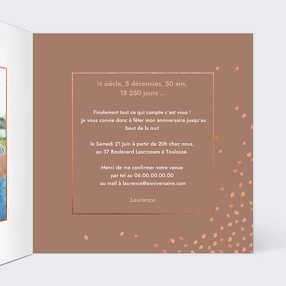Invitation Anniversaire Adulte Champagne Confettis