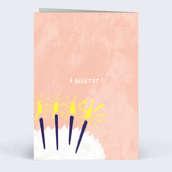 Invitation anniversaire Double Gâteaux Verso