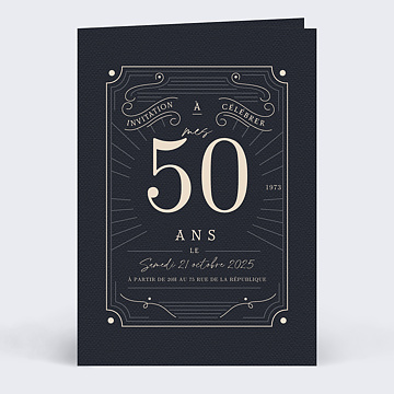 Invitation Anniversaire Adulte ge Vintage