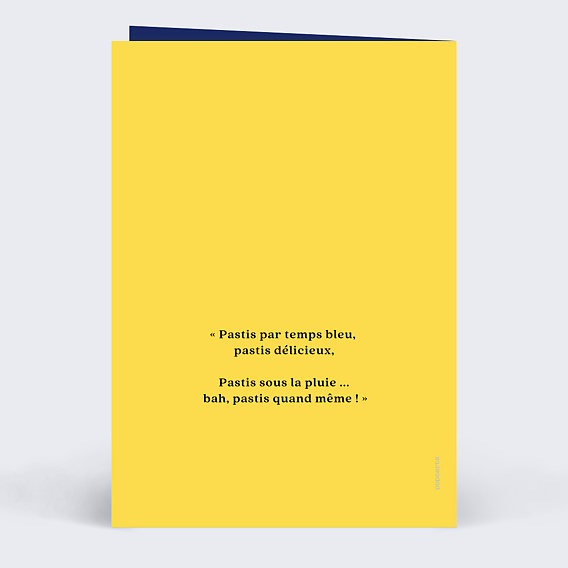 Invitation anniversaire Ricard Verso