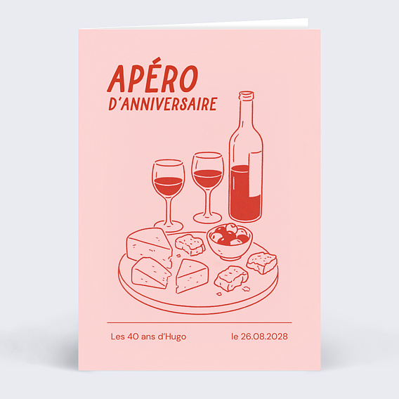 Invitation anniversaire Plateau apéro
