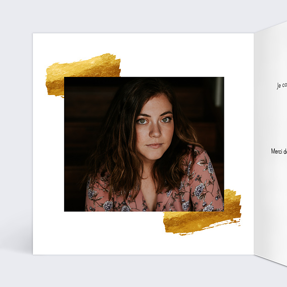 Invitation anniversaire Jolie Peinture Intérieur Gauche