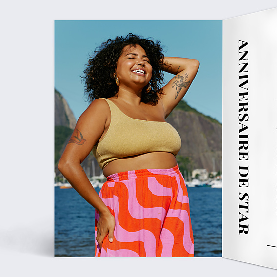 Invitation Anniversaire Adulte Portrait magazine