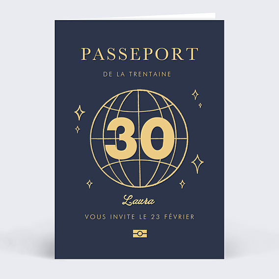 Invitation Anniversaire Adulte Passeport