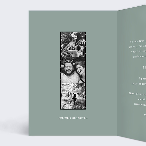 Invitation Anniversaire Adulte Pellicule Souvenirs